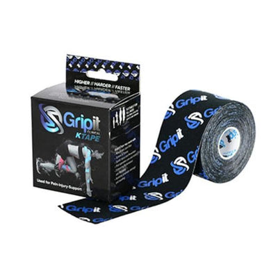 Fabrication Enterprises Tape Kinesiology Gripit KTAPE Cotton/Lycra/Spandex 2"x5.5yd Adhs ClBlu W/ Lg Each - 24-0129