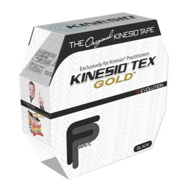 Fabrication Enterprises Tape Kinesiology Kinesio Tex Gold FP Cotton 2"x34yd Adhesive Black Each - 24-4883