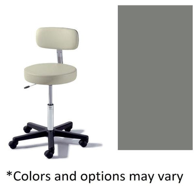 Midmark Corporation Stool Exam Ritter Value Series Lunar Gray Casters Backrest 5 Leg Each - 273-001-845