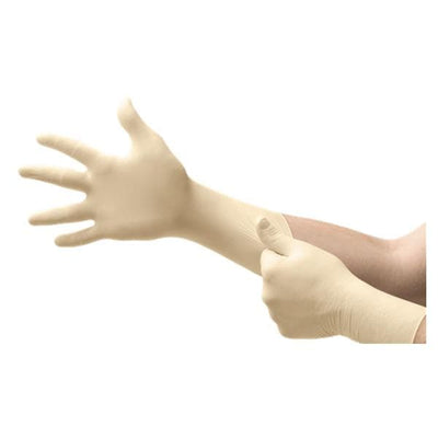 Ansell Healthcare Products LLC Gloves Exam Micro Touch EP Powder-Free Latex 12 in Medium Cream 25Pr/Bx, 4 BX/CA - 9205