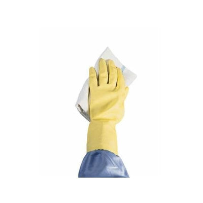 Ansell Healthcare Products LLC Gloves Housekeeping Powder-Free Latex 12 in Large Yellow Reusable 12bx/Ca - 8988