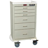 Harloff Manufacturing Cart Procedure Mini24 29.25x22x42.75" 4-5" Casters 6 Drawers Electronic Lock Each - 4256E