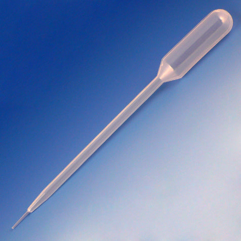 Globe Scientific Transfer Pipet, 5.8mL, Fine Tip, 147mm, STERILE, 20/Pack, 20 Packs/Unit Bulb Draw - 3.4mL - GS-134050-S20