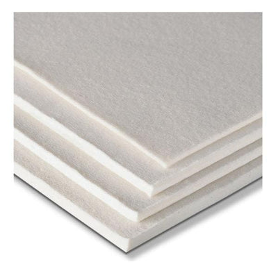 Cramer Products Felt Sheet 9x9" 1/8", 2x1/4", 3/8" Thick White 4/Pk - 60500