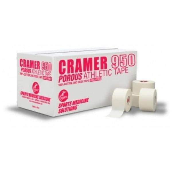 Cramer Products Tape Athletic Cotton/Zinc Oxide 1.5"x15yd Adhesive White 32/Ca - 280950