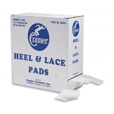 Cramer Products Pad Heel & Lace Foam 3x3" 1/16" Thick White 2Rls/Bx, 4 RL/CA - 82514