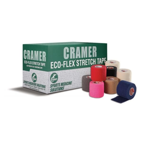 Cramer Products Tape Stretch Eco-Flex Elastic 2"x6yd Cohesive Purple 24/Rl/Case - 285127