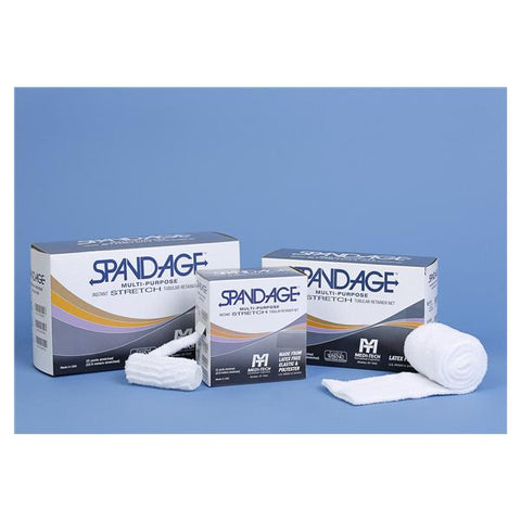 National Distribution & Contra Bandage MT Spandage 6"x25yd Dressing Elastic Net Size 6 White LF Sterile Each - MTI S06