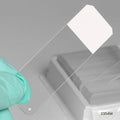 Globe Scientific Microscope Slides, Diamond White Glass, 25 x 75mm, Charged, 45° Beveled Edges, Safety Corners, WHITE Frosted - GS-1354W