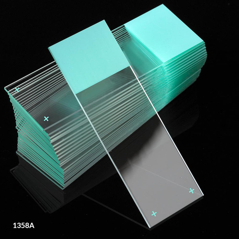 Globe Scientific Microscope Slides, Diamond White Glass, 25 x 75mm, Charged, 90° Ground Edges