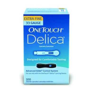 Lifescan Lancet OneTouch Delica _ Sterile White Blood Collection 100/Bx - 2400801