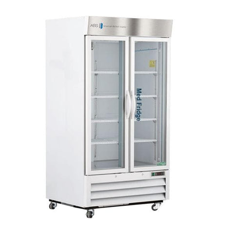 American BioTech Supply(ABS) Refrigerator Pharmacy 36 Cu Ft 2 Glass Doors Cycle Defrost Each - PH-ABT-HC-S36G
