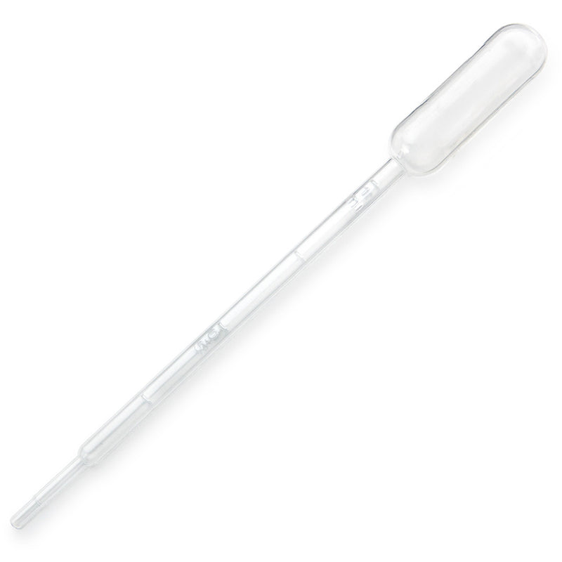 Globe Scientific Transfer Pipet, 5.0mL, 150mm, Large Bulb, Graduated to 1mL, STERILE, Individually Wrapped - GS-137018H