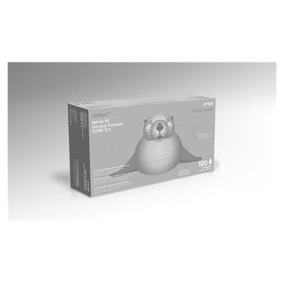 Ventyv Gloves General Purpose Otter PF Nitrile LF XL Blue 100/Bx, 10 BX/CA - 10422101