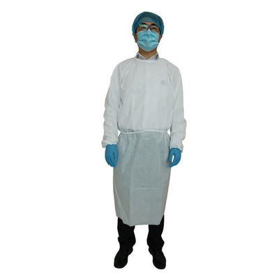 Shanghai Intco Medical Supply Gown Isolation Intco Disposable PP SPP Size Large White 10/Bg, 10 BG/CA - INIG-25WHT