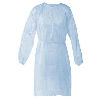 Jiangsu New Pentastar Med Prod Gown Isolation MeGuard Disposable PP SPP Size Universal Blue 100/Ca - IG008U