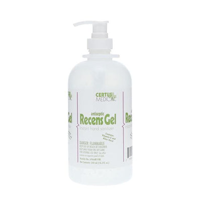 Certus Medical Sanitizer Hand Gel Recens 62% Ethyl Alcohol 540 mL Pump Bottle Each, 12 Each/CA - 6966M1PM