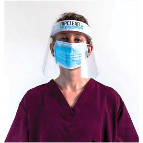 Ripclear Shield Protective V2 Clear / White 50/Bx - RCFS2