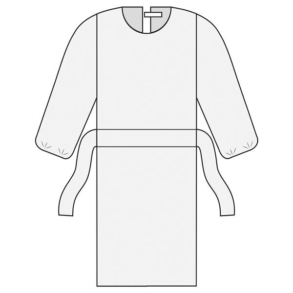 Gri Gown Isolation ComfortGuard Disposable AAMI Level 2 SMS Size Large Yellow 10/Bg, 10 BG/CA - Alleset - HS60-3050-Y