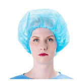 Blickman Industries Cap Bouffant 24 in Large Blue 100/Bx, 40 BX/CA - 270810000L