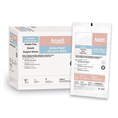 Ansell Healthcare Products LLC Gloves Surgical Gammex PF Synthetic Polyisoprene LF 5.5 Strl White 50Pr/Bx, 4 BX/CA - 20685755