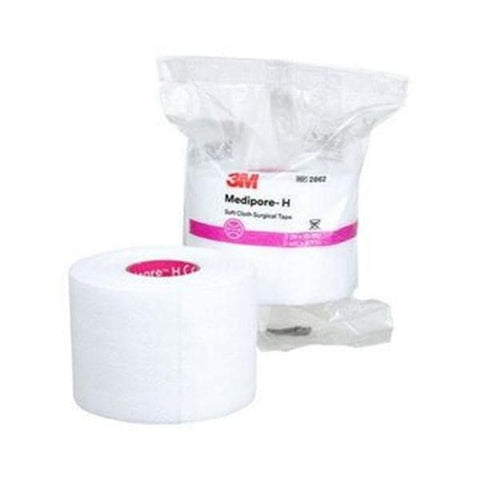 3M Medical Products Tape Surgical Medipore H Soft Cloth/Polyester/Elastic 2"x10yd Adhs White 12/Bx - 2862
