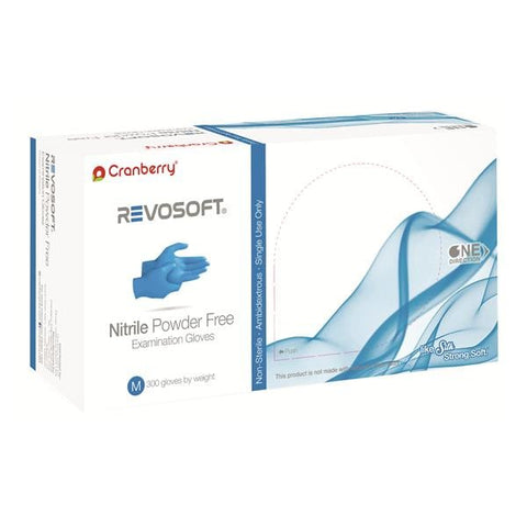 Pro2 Solutions, Inc Gloves Exam RevoSoft Powder-Free Nitrile Latex-Free Large Blue 300/Bx, 10 BX/CA - CR3278