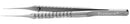 RUMEX  Tennant Straight Tying Forceps, Extra-Delicate Tips, for 9-0 to 11-0 Sutures, Round Handle, Length 108 mm, Stainless Steel