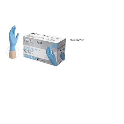 Ammex Corporation Gloves Glove Ammex Vinyl Latex-Free Blue 100/Bx, 10 BX/CA - VSBPF46100