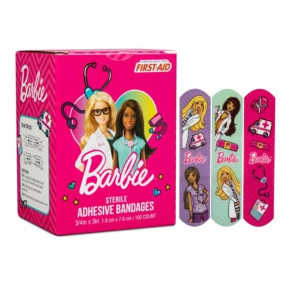 Dukal Corporation Bandage Plastic 3/4x3" Barbie Not Made With Natural Rubber Latex 100/Bx, 12 BX/CA - 1087749