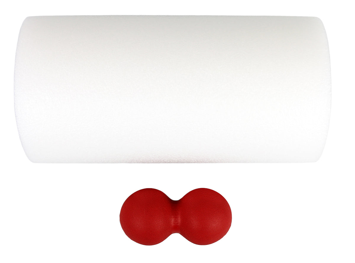 Mobility Kit - Regular - BakBalls (red, regular) and 12" white foam roller - FE-14-1423