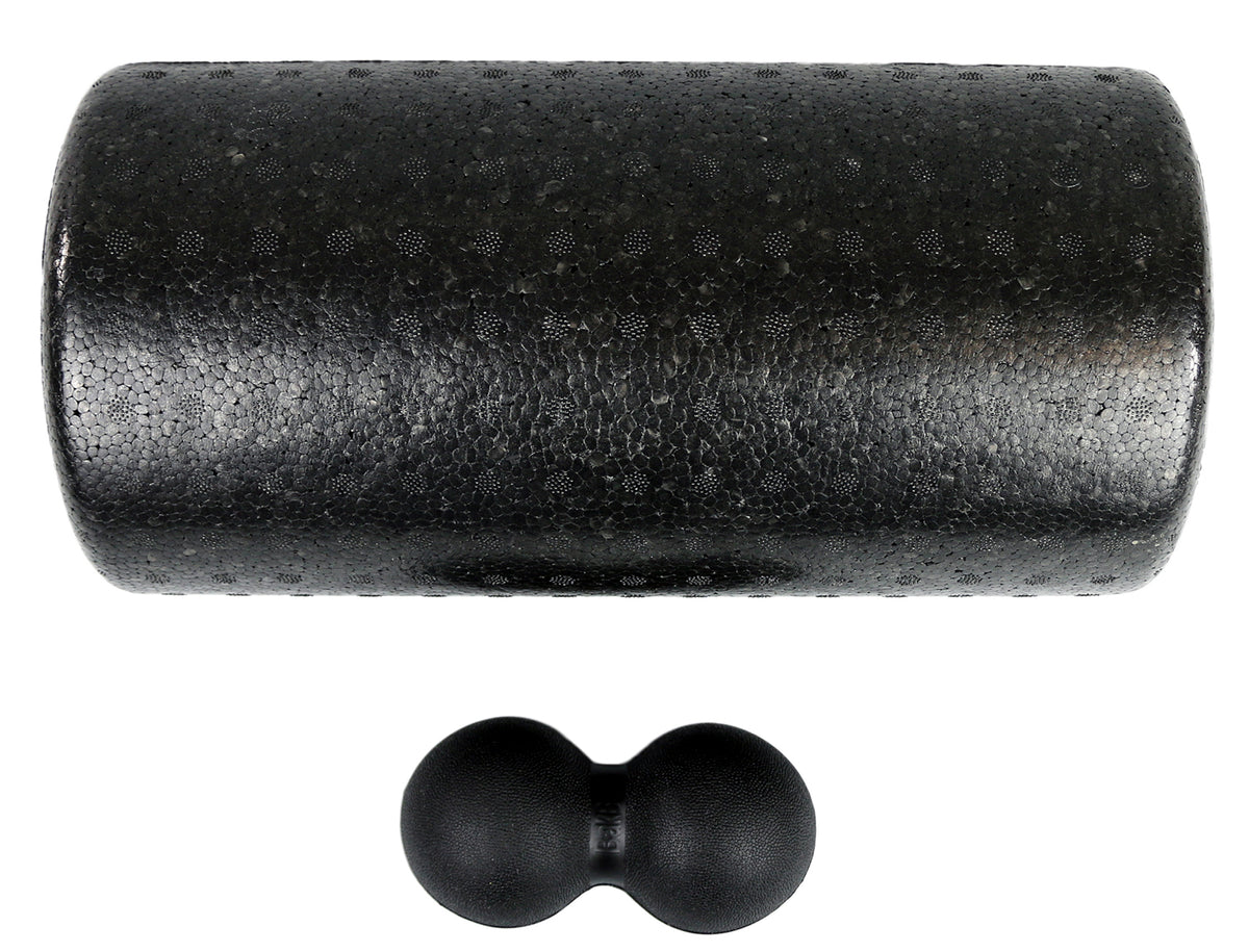 Mobility Kit - Firm - BakBalls (black, firm) and 12" black foam roller - FE-14-1424