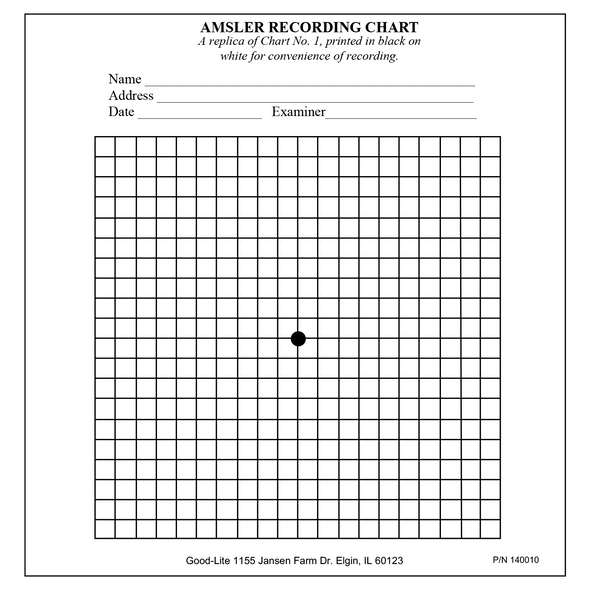 AMSLER SCORING CHART PAD