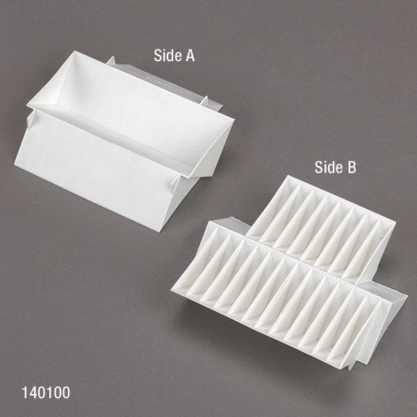 Globe Scientific Reagent Reservoir, Universal, 3 Way: Single, 8-Place and 12-Place, White - GS-140100