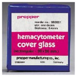 Propper Mfg Co Hemacytometer Microscope Cover Glass 20x26mm Ground Edge Each, 12 Each/CA - 8000100