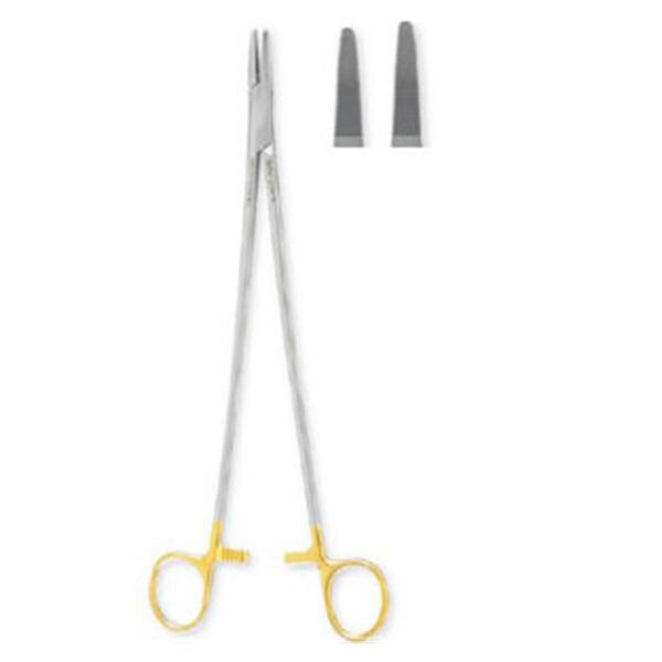 Miltex Holder Needle Mayo-Hegar 10-1/2" Serrated Jaw Tungsten Carbide 1/EA - Integra Miltex - 8-130TC