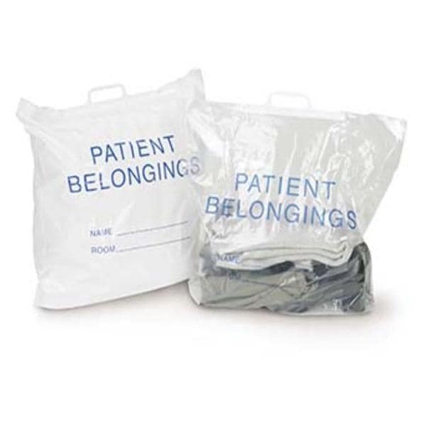 Medegen Medical Products, LLC Bag Patient Belongings Clear/Blue 20x20x4" 250/Ca - 50-50
