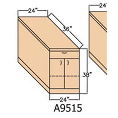 Hausmann Industries Station Taping Module Proteam 1" Laminate Top 38x24x38" 450lb Capacity Each - A9515