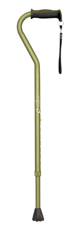 Drive Medical Airgo Comfort-Plus Aluminum Cane, Offset Handle