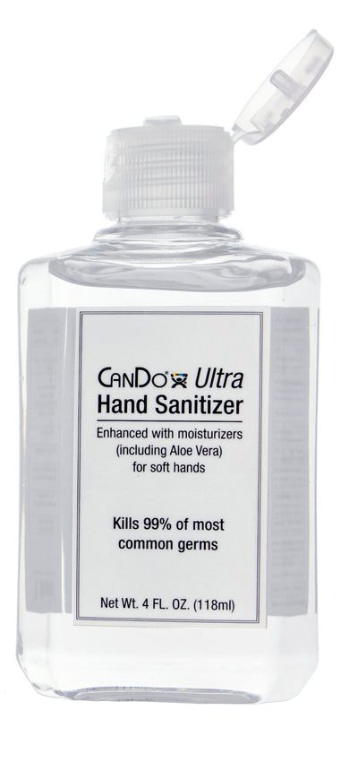 CanDo Ultra Hand Sanitizer with Aloe Vera, Flip Cap, 4 oz.