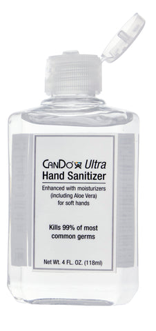 CanDo Ultra Hand Sanitizer with Aloe Vera, Flip Cap, 4 oz.