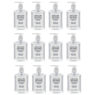 CanDo Ultra Hand Sanitizer with Aloe Vera, Pump Dispenser, 8 oz., Case of 12