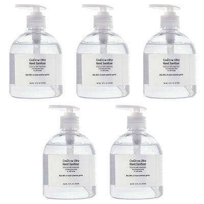 CanDo Ultra Hand Sanitizer with Aloe Vera, Pump Dispenser, 16 oz., Case of 5