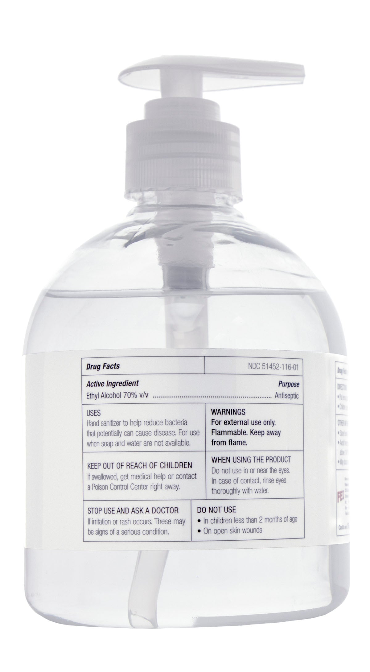 CanDo Ultra Hand Sanitizer with Aloe Vera, Pump Dispenser, 16 oz., Case of 5 - FE-15-1148-5