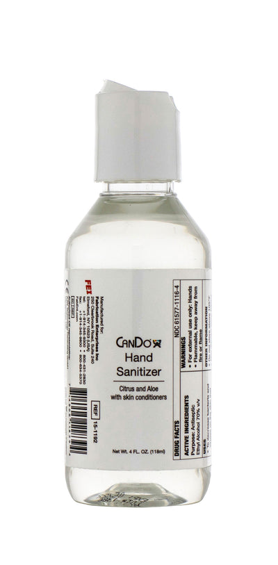 CanDo Hand Sanitizer, Flip Cap, 4 oz., Case of 25