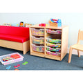 Clear Tray Double Column Storage Cabinet