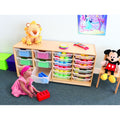Clear Tray Quad Column Storage Cabinet