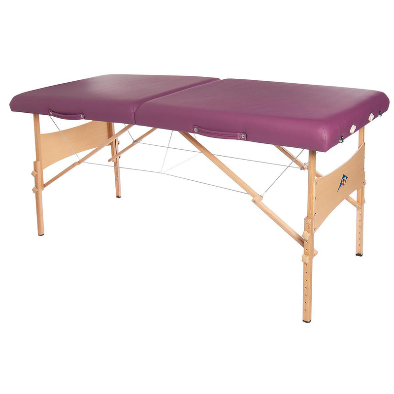 Deluxe massage table, 30" x 73", burgundy - FE-15-3732BUR