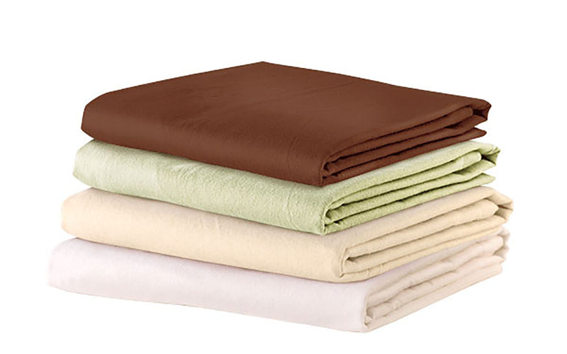 Fitted Sheet - 36"W x 77"L x 7"D - Cotton Flannel - Tan