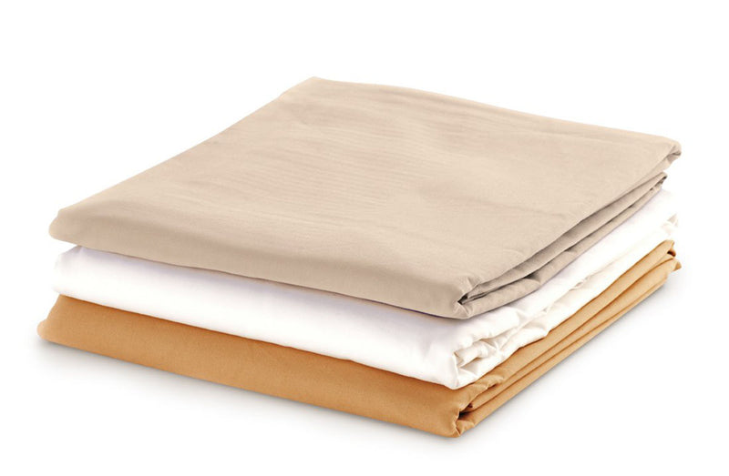 Fitted Sheet - 36"W x 77"L x 7"D - Cotton Polyester - White